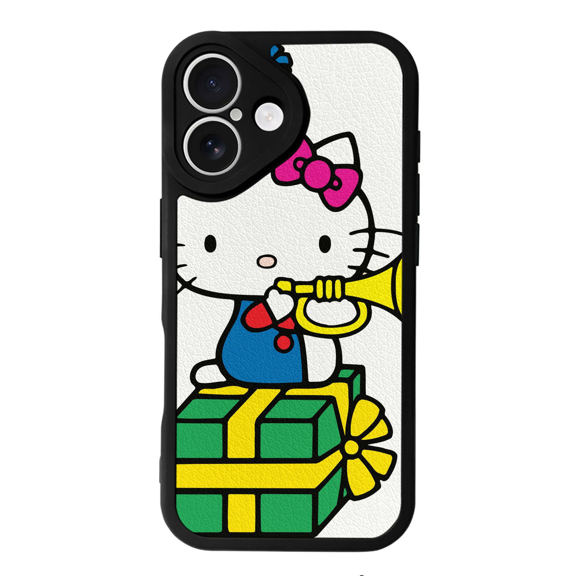 （画像用） Hello Kitty ハローキティ 【iPhone 16シリーズ対応】シリコンスマホケース（レザー調） 材質：シリコン